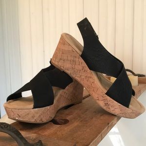 CL by laundry black platform sandals